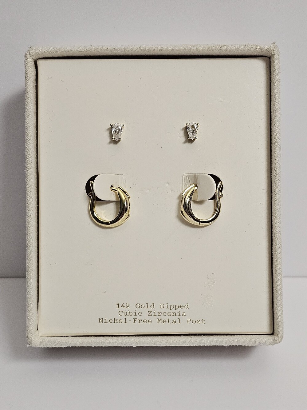 A New Day Womens Jewelry Boxed Gift Set Earrings Studs Hoop Hoops New Nwt